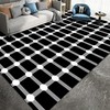 Checkered Vortex Optical Illusions Area Rug - Hypnotic 3D Carpet for Dining and Bedroom