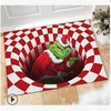 Checkered Vortex Optical Illusions Area Rug - Perfect for Home Decor in Dining Room and Bedroom