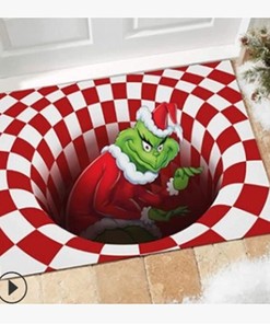 Checkered Vortex Optical Illusions Area Rug - Perfect for Home Decor in Dining Room and Bedroom