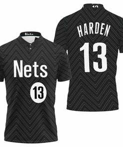 Cheer for Brooklyn Nets with James Harden-inspired Earned Edition Black Jersey All Over Print 3D Polo Shirt