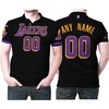Cheer for LA Lakers with Any Name 2020-21 Earned Edition Black Jersey 3D All Over Print Polo Shirt