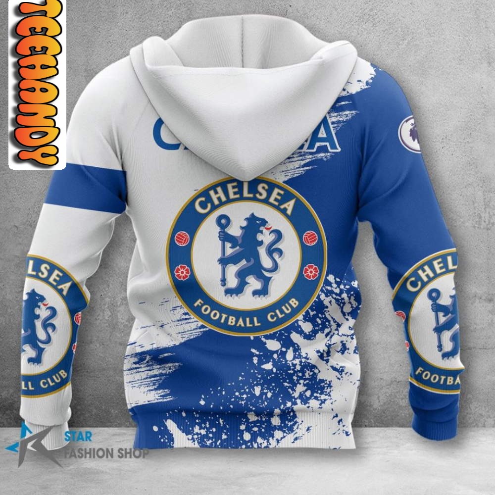 Chelsea FC Custom All Over Print 3D Hoodie by Printful - Image 2