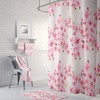 Cherry Blossom Shower Curtain with Oriental Bath Set