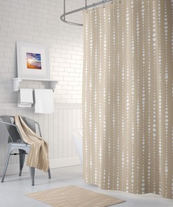 Chic Beige Shower Curtain, Add Elegance to Your Bathroom Decor