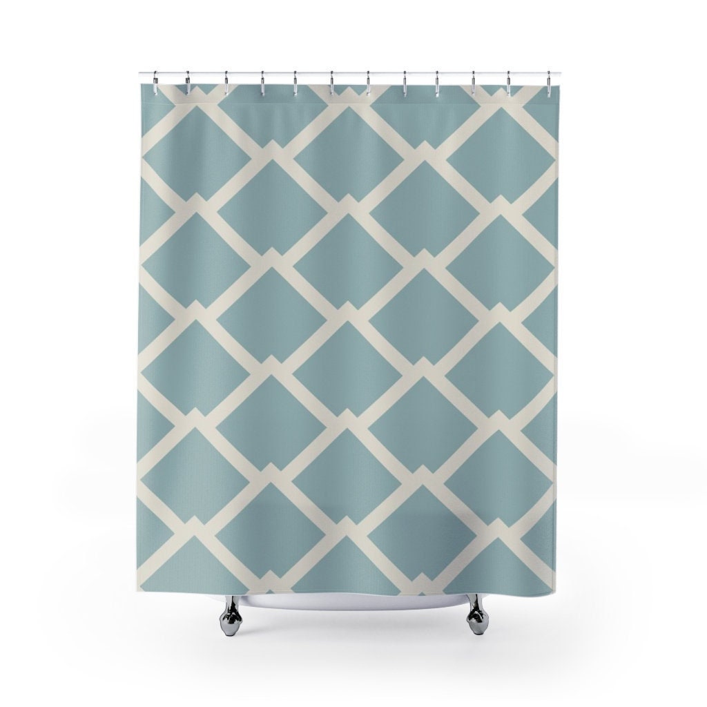 Chic Contemporary Shower Curtain for a Stylish College Dorm Room, 71 x 71 inch Curtain