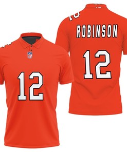 Chicago Bears Allen Robinson #12 Nfl Great Player American Football Team Custom Game Orange Polo Shirt