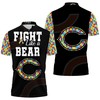Chicago Bears Autism Support Polo Shirt - All Over Print 3D T-Shirt with Breathable Fabric and Personalized Design