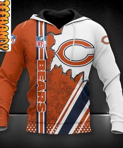 Chicago Bears Football NFL 3D Hoodie for Fans