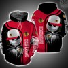 Chicago Blackhawks and Jack Skellington 3D Hoodie in All Over Print Design