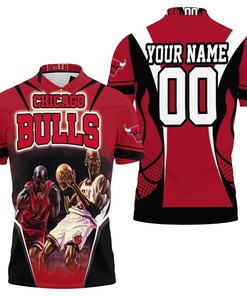 Chicago Bulls Michael Jordan Legends Red Black Personalized 3D Polo Shirt with Breathable Fabric