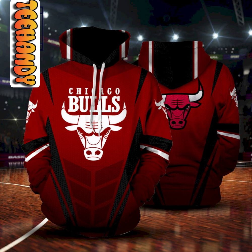 Chicago Bulls Premium All Over Print 3D Hoodie
