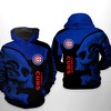 Chicago Cubs MLB 3D All-Over Print Punisher Skull Hoodie
