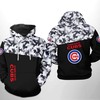 Chicago Cubs MLB Camo Veteran 3D Hoodie with Unique Print