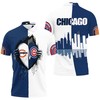 Chicago Sports Combo Love Ripped 3d All Over Print Polo Shirt Jersey for Chicago Bears & Cubs Fans