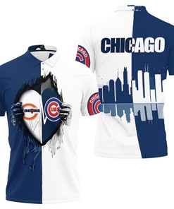 Chicago Sports Combo Love Ripped 3d Jersey Polo Shirt All Over Print Polo Shirt