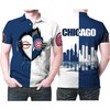 Chicago Sports Combo Love Ripped Team Logo 3d Designed Allover Polo Shirt for Bears & Cubs Fans