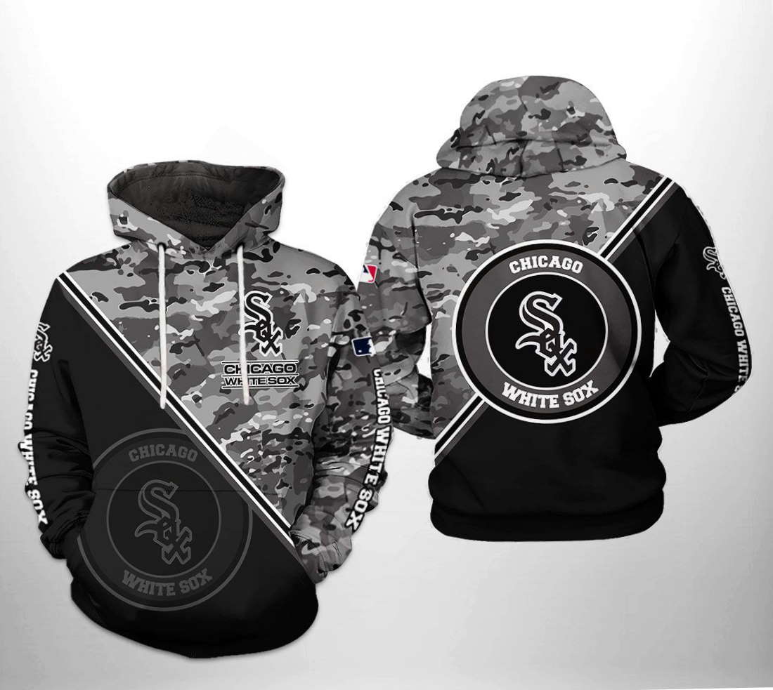 Chicago White Sox MLB Camo 3D Hoodie with Team Logo
