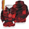 Chile Red All Money In Garfield Custom All Over Print 3D Hoodie