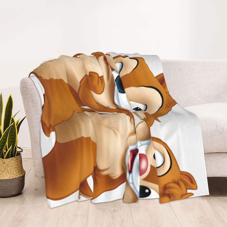 Chip and Dale Rescue Rangers Personalized Double Layer Blanket - Kids and Adult Christmas Bedroom Decor Gifts - Image 3
