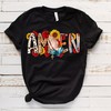 Christian Amen Religious Leopard T-Shirt - Sublimation Tee Design
