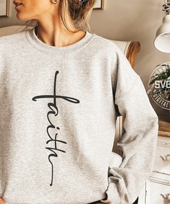 Christian Faith Cross T-Shirt with Script Design
