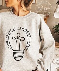 Christian Inspirational T-Shirt with Quote And Light Of The World Design