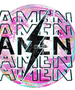 Christian Strike Bolt Tee - Amen Lightning Sublimation T-Shirt