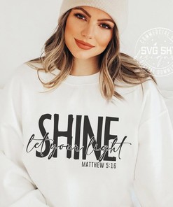 Christian T-Shirt with Bible Quote And Light Shine Design