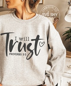 Christian T-Shirt with Quote And Trust In Jesus Design