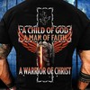 Christian Warrior T-Shirt with A Child Of God Armor And Sublimation Print