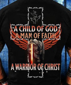 Christian Warrior T-Shirt with A Child Of God Armor And Sublimation Print