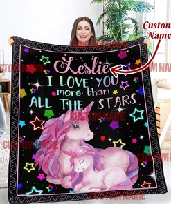 Christmas Gift for Kids - Personalized Blanket with My Heart Believes In Many Things Quote