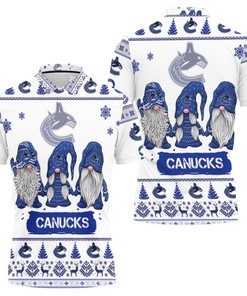 Christmas Gnomes Vancouver Canucks Ugly Sweatshirt paired with our personalized polo T-shirt