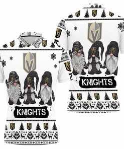 Christmas Gnomes Vegas Golden Knights Ugly Sweatshirt and our 3D all-over print polo shirt