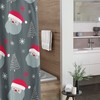 Christmas Shower Curtain, Vintage Style Bathroom Decoration, Festive Tub Curtain, Home Gift