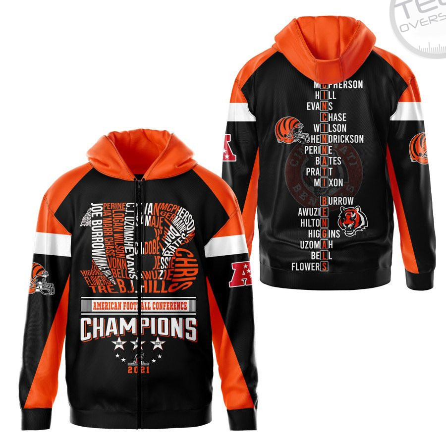Cincinnati Bengals S3 All Over Print Zip-up Hoodie 3D