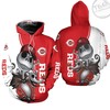 Cincinnati Reds Jack Skellington and Zero 3D Hoodie in All Over Print