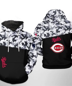 Cincinnati Reds MLB Camo Veteran 3D Hoodie with Unique Print