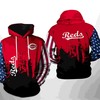 Cincinnati Reds MLB Team US 3D Hoodie with Patriotic Design