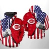 Cincinnati Reds MLB US Flag 3D Hoodie with Awesome Design