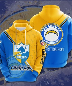 Classic All Over Print 3D Hoodie for Los Angeles Chargers Fans with Custom Sport Design