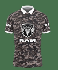 Classic Black 3D Printed Ram Trucks Nct-Ht Polo Shirt