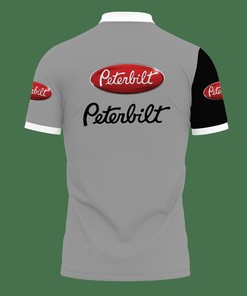 Classic Grey 3D Printed Peterbilt Ttt-Lt Polo Shirt with Breathable Fabric