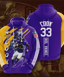 Classic Minnesota Vikings 3D Print Hoodie for Men