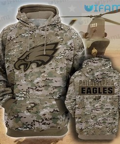 Classic Philadelphia Eagles Camouflage Logo Mens 3D Hoodie with Custom Design