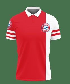 Classic Red: 3D Printed Bayern Muchen Nct-Hl Polo Shirt Ver 1 with Personalized Polo T-shirt