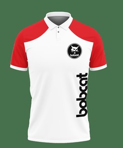 Classic Red: 3D Printed Bobcat Nct-Va Polo Shirt Ver 1 with Breathable Fabric Design