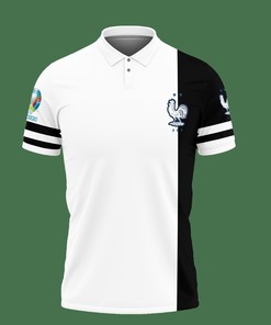 Classic White France National Football Team Tnt-Va Polo Shirt with Polo Collar