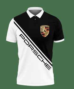 Classic White Porsche An-Hl Polo Shirt: 3D Printed