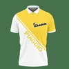 Classic Yellow 3D Printed Piaggio Vespa Nct-Ht Polo Shirt with Breathable Fabric